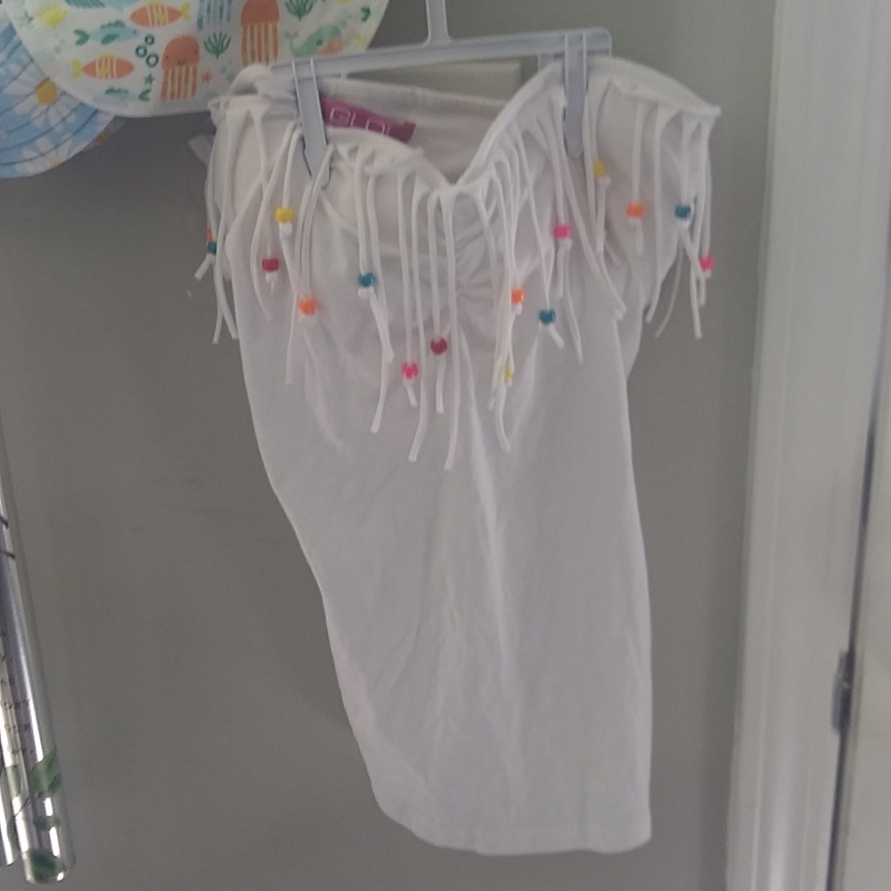 EUC GLO JEANS VINTAGE Women's strapless white top